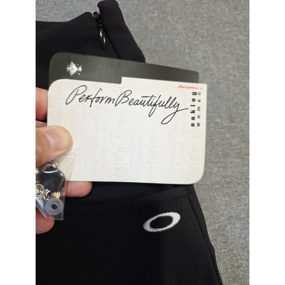 Womens 6 New NWT Golf Palm Capri Pants Pockets Long UPF 50 Black Oakley Knee - Picture 6 of 8